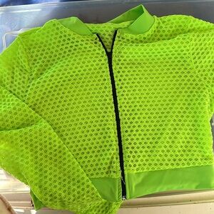 Neon green/yellow zip up